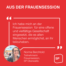 Normas Erlebnisbericht aus der Frauensession in Bern